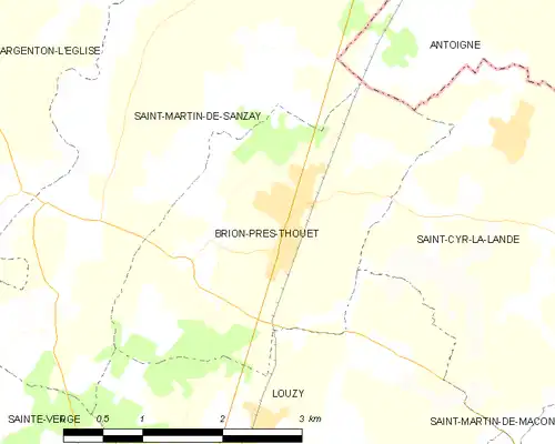 Detailkaart van de gemeente