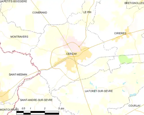 Detailkaart van de gemeente