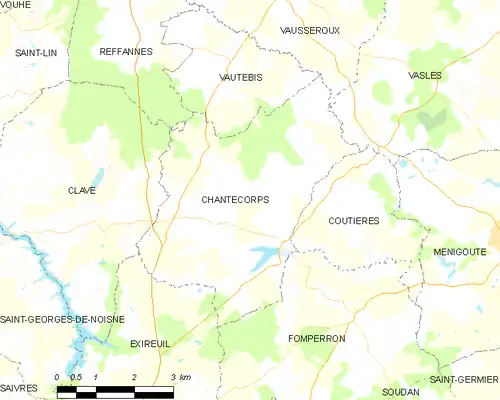 Detailkaart van de gemeente