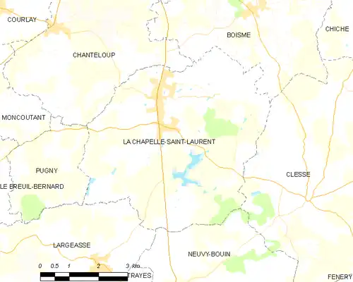 Detailkaart van de gemeente