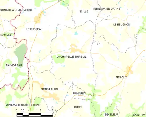 Detailkaart van de gemeente