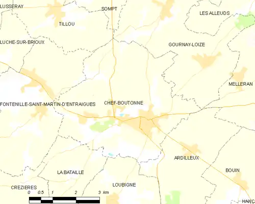 Detailkaart van de gemeente