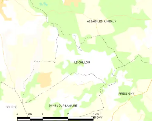 Detailkaart van de gemeente