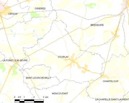 Detailkaart van de gemeente