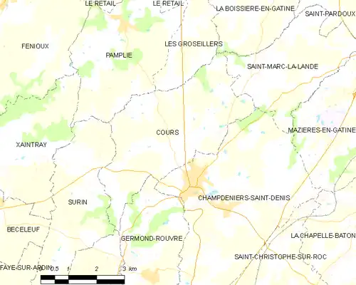 Detailkaart van de gemeente