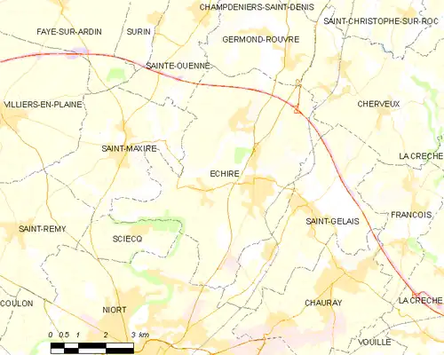 Detailkaart van de gemeente