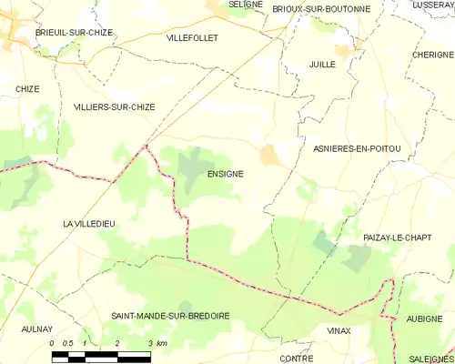 Detailkaart van de gemeente