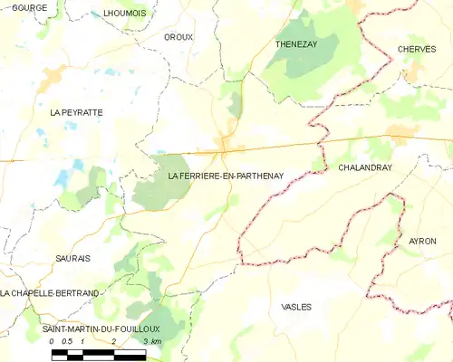 Detailkaart van de gemeente