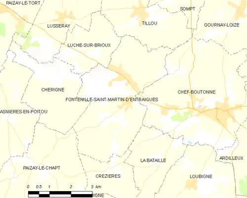 Detailkaart van de gemeente