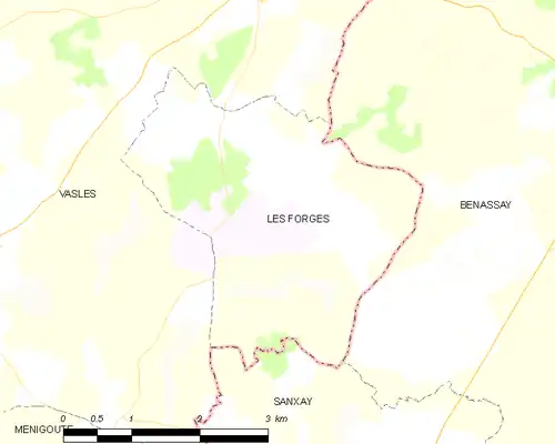 Detailkaart van de gemeente