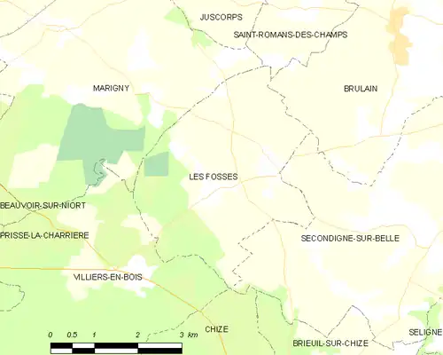Detailkaart van de gemeente