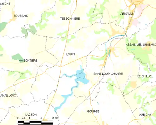 Detailkaart van de gemeente