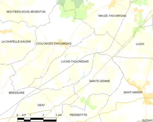 Detailkaart van de gemeente