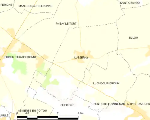 Detailkaart van de gemeente