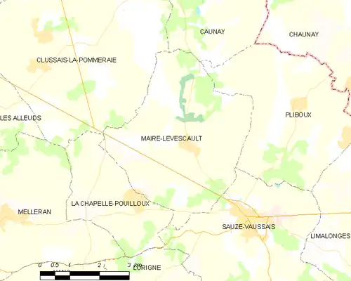 Detailkaart van de gemeente