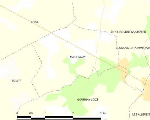 Detailkaart van de gemeente