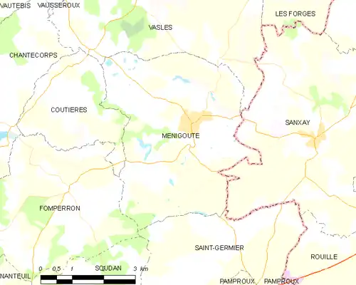 Detailkaart van de gemeente