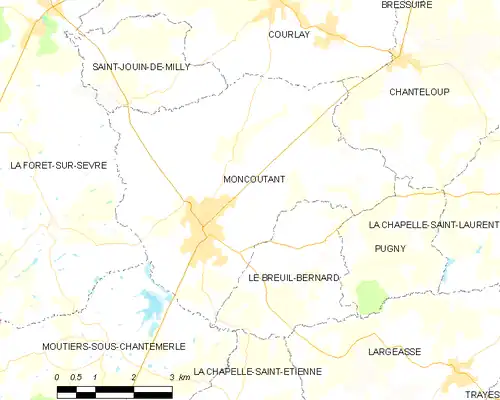 Detailkaart van de gemeente