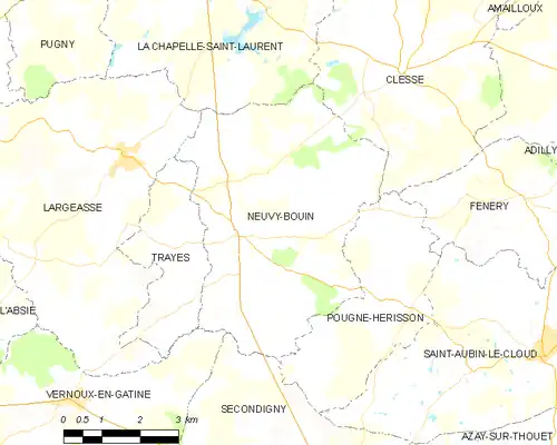 Detailkaart van de gemeente