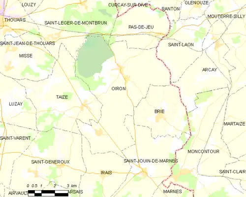 Detailkaart van de gemeente