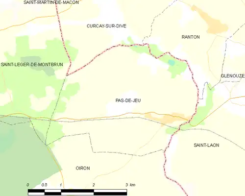 Detailkaart van de gemeente