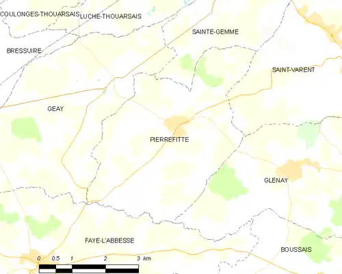 Detailkaart van de gemeente