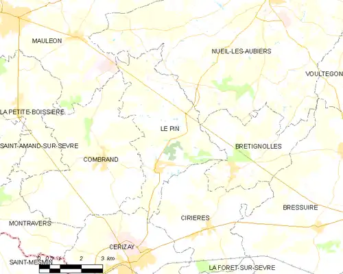 Detailkaart van de gemeente