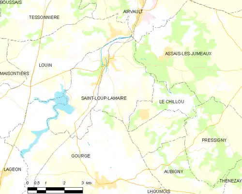 Detailkaart van de gemeente