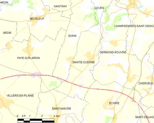 Detailkaart van de gemeente