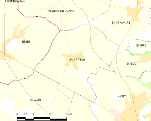 Detailkaart van de gemeente