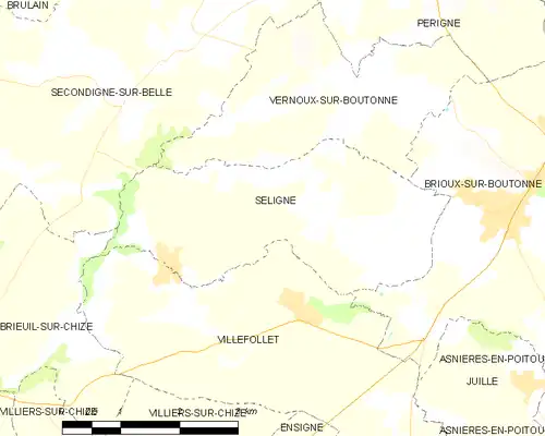 Detailkaart van de gemeente