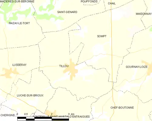 Detailkaart van de gemeente