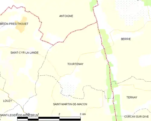 Detailkaart van de gemeente