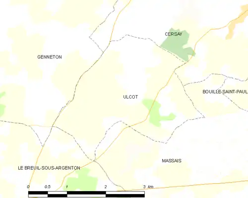 Detailkaart van de gemeente