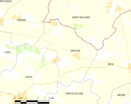 Detailkaart van de gemeente