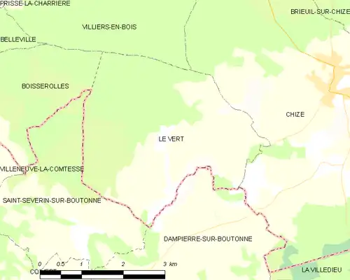 Detailkaart van de gemeente