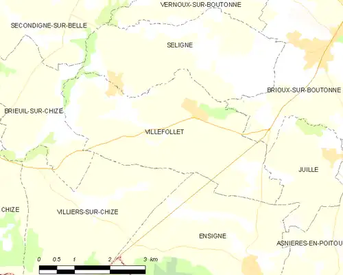 Detailkaart van de gemeente