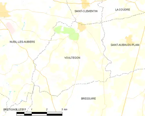 Detailkaart van de gemeente