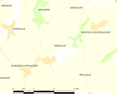 Detailkaart van de gemeente