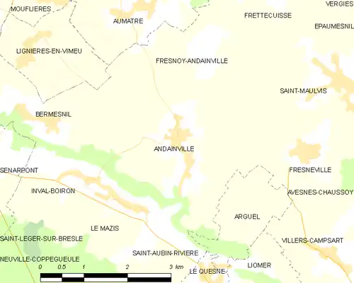 Detailkaart van de gemeente