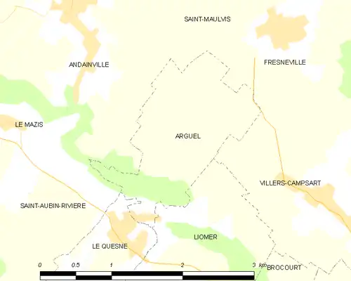 Detailkaart van de gemeente
