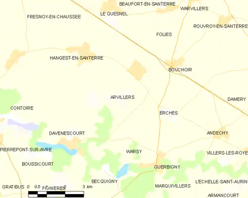 Detailkaart van de gemeente