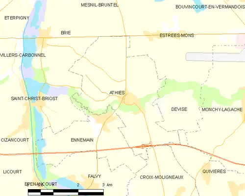 Detailkaart van de gemeente