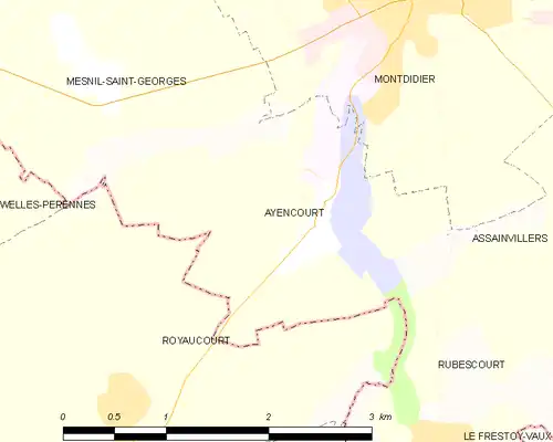 Detailkaart van de gemeente