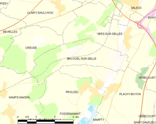 Detailkaart van de gemeente