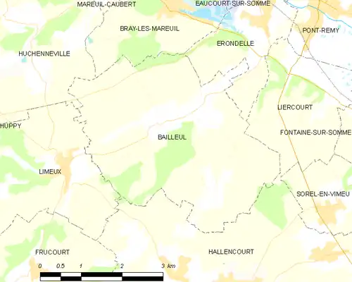 Detailkaart van de gemeente