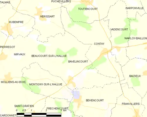 Detailkaart van de gemeente