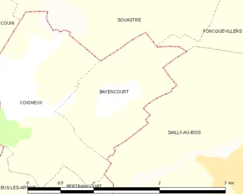 Detailkaart van de gemeente