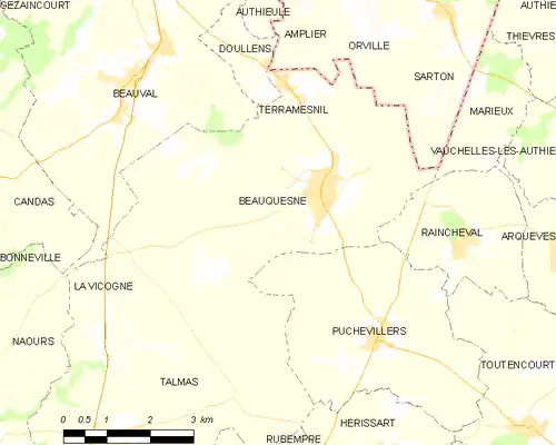 Detailkaart van de gemeente