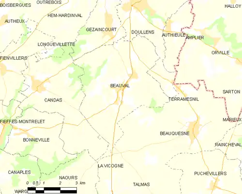 Detailkaart van de gemeente